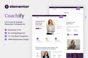 Mua Coachify - Life Coach & Speaker Elementor Template Kit giá rẻ