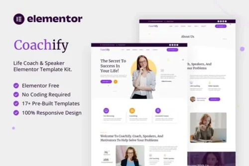 Mua Coachify - Life Coach & Speaker Elementor Template Kit giá rẻ