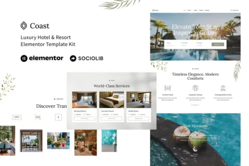 Mua Coast - Luxury Hotel & Resort Elementor Template Kit giá rẻ