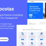 Cocotax – Accounting & Finance Consulting Elementor Pro Template Kit