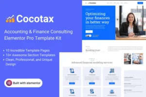 Mua Cocotax - Accounting & Finance Consulting Elementor Pro Template Kit giá rẻ
