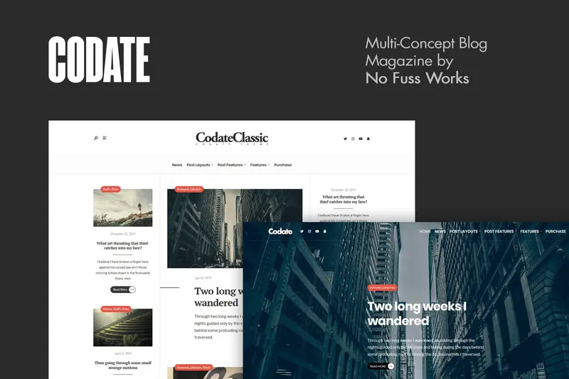 Mua Codate - Modern Magazine and Blog WordPress Theme giá rẻ
