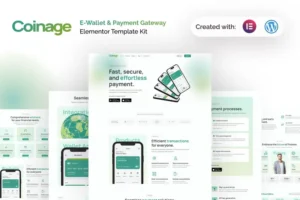Mua Coinage - E-Wallet & Payment Gateway Elementor Pro Template Kit giá rẻ