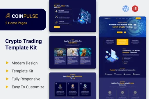 Mua Coinpulse - Crypto Currency & Trading Elementor Template Kit giá rẻ