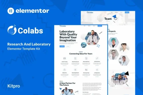 Mua Colabs - Research & Laboratory Elementor Template Kit giá rẻ