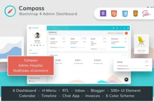 Mua Compass Bootstrap 4 multipurpose Admin Template giá rẻ