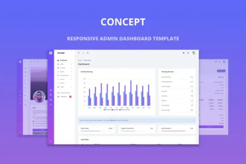 Mua Concept - Responsive Admin Dashboard Template giá rẻ