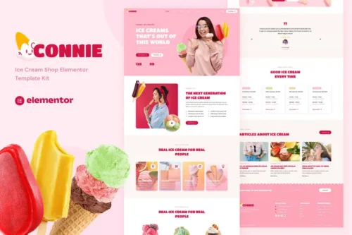 Mua Connie - Ice Cream Shop Elementor Template Kit giá rẻ
