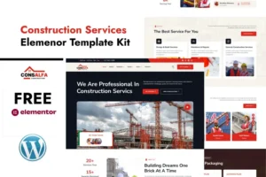 Mua ConsAlfa - Construction Services Elemenor Template Kit giá rẻ