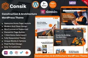 Mua Consik - Construction Service WordPress Theme giá rẻ