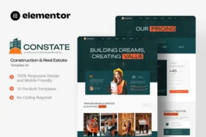 Mua Constate - Construction & Real Estate Elementor Template Kit giá rẻ