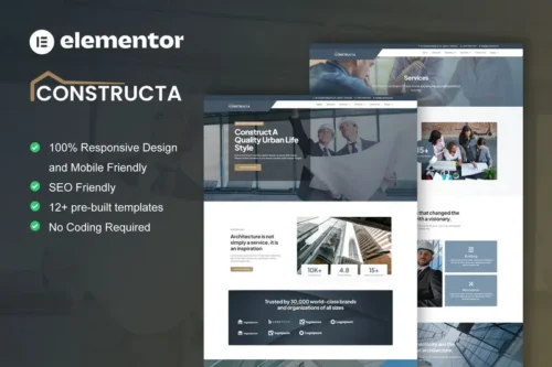 Mua Constructa - Construction & Building Elementor Pro Template Kit giá rẻ