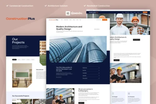 Mua Construction Plus - Construction Elementor Pro Template Kit giá rẻ