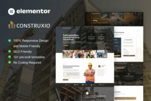 Mua Construxio - Construction & Building Company Elementor Pro Template Kit giá rẻ