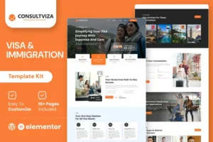 Mua Consultviza – Immigration & Visa Consulting Elementor Template Kit giá rẻ