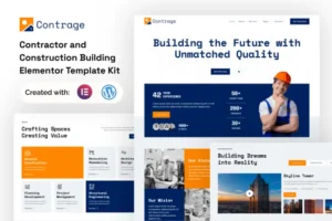 Mua Contrage - Contractor and Construction Building Elementor Template Kit giá rẻ