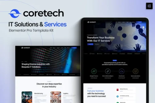 Mua Coretech - IT Solutions & Services Elementor Pro Template Kit giá rẻ