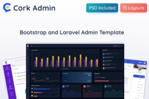 Mua Cork - HTML and Laravel Admin Dashboard giá rẻ