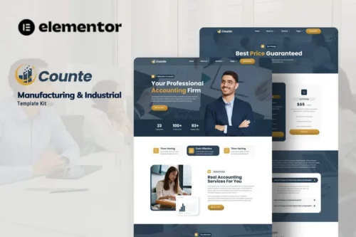 Mua Counte - Manufacturing & Industrial Elementor Template Kit giá rẻ