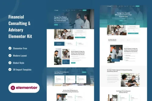 Mua Covad - Financial Consulting & Advisory Services Elementor Template Kit giá rẻ