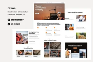Mua Crane - Construction & Architecture Elementor Template Kit giá rẻ