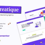 Creatique – Digital Marketing Agency Elementor Template Kit