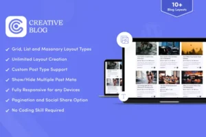 Mua Creative Blog Designer Bundle for WordPress giá rẻ