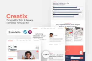 Mua Creatix - Personal Portfolio & Resume Elementor Template Kit giá rẻ