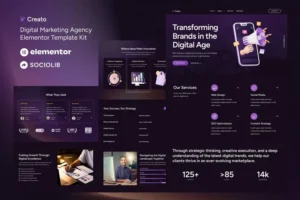 Mua Creato - Digital Marketing Agency Elementor Template Kit giá rẻ