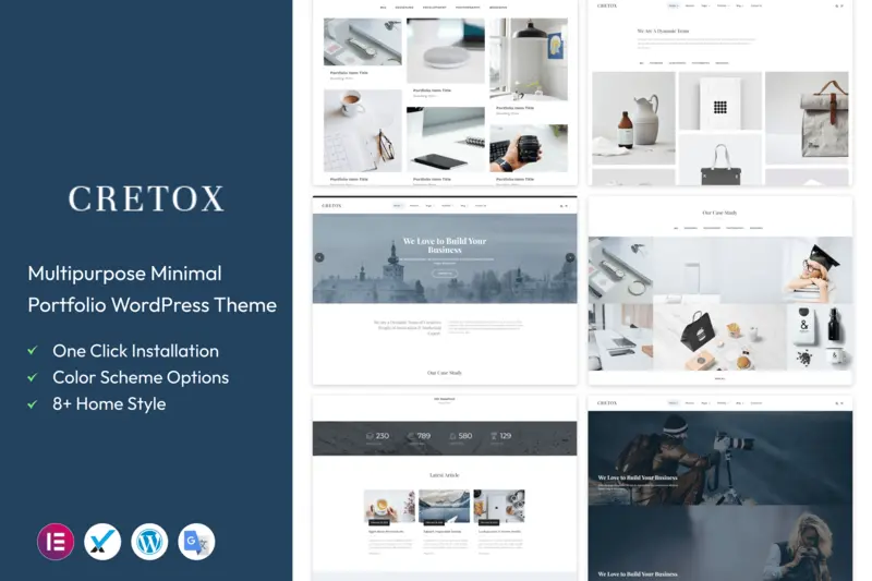 Mua Cretox - Multipurpose Portfolio WordPress Theme giá rẻ