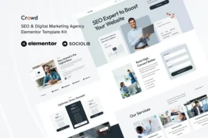 Mua Crowd - SEO & Digital Marketing Agency Elementor Template Kit giá rẻ