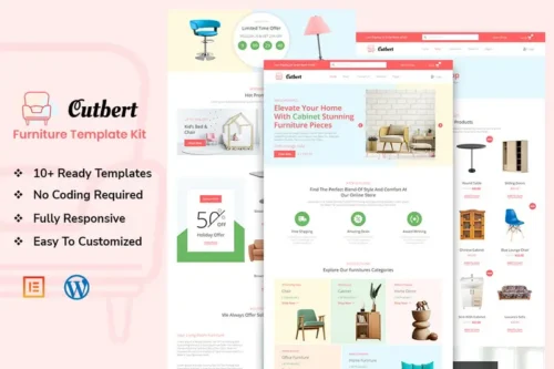 Mua Cutbert - Furniture Store Elementor Pro Template Kit giá rẻ