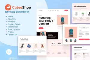 Mua CuteeShop - Kids & Baby Ecommerce Elementor Kit giá rẻ