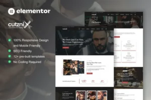 Mua Cutznix - Barbershop & Hair Salon Elementor Template Kit giá rẻ