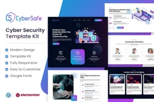 Mua CyberSafe - Cyber Security Service Elementor Template Kit giá rẻ