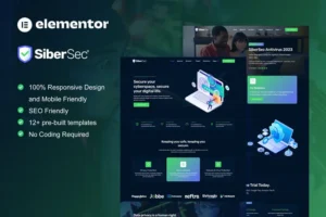 Mua CyberSec - Cyber Security Services Elementor Template Kit giá rẻ