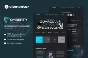 Mua Cyberty - Cyber Security Service Elementor Template Kit giá rẻ