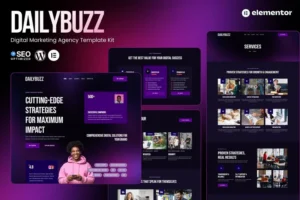Mua DailyBuzz - Digital Agency Elememtor Template Kit giá rẻ