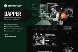 Mua Dapper - Barbershop & Hair Studio Elementor Template Kit giá rẻ
