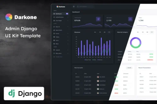 Mua Darkone - Dark Django Admin & UI Kit Template giá rẻ