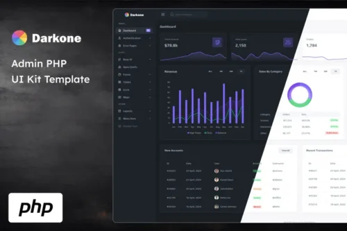 Mua Darkone - PHP Admin & Dashboard Template giá rẻ