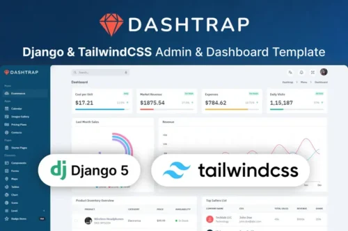 Mua Dashtrap - Django & Tailwind CSS Admin Template giá rẻ