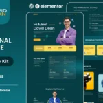 DavidDean – Personal Portfolio & Resume Elementor Template Kit
