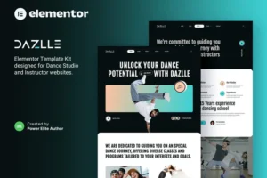 Mua Dazlle – Dance Studio & Instructor Elementor Template Kit giá rẻ