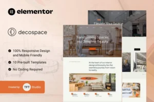 Mua Decospace - Sleek Home Decor Elementor Template Kit giá rẻ