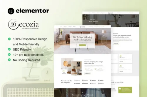 Mua Decozia - Interior Design Service Elementor Template Kit giá rẻ