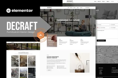 Mua Decraft - Furniture & Interior Design Elementor Template Kit giá rẻ