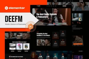Mua DeeFM - Radio Station & Podcaster Elementor Pro Template Kit giá rẻ