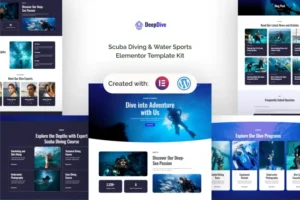 Mua Deepdive - Scuba Diving & Water Sports Elementor Template Kit giá rẻ