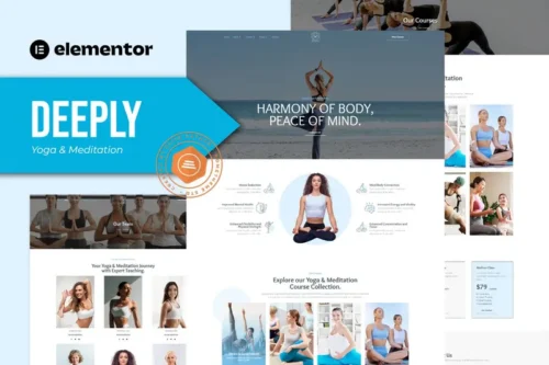 Mua Deeply - Yoga & Meditation Elementor Template Kit giá rẻ